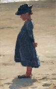Peder Severin Kroyer Little girl standing on Skagen's southern Beach oil painting reproduction